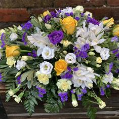 White, Mauve And Yellow Double Ended Spray