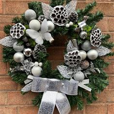 Silver Christmas Wreath