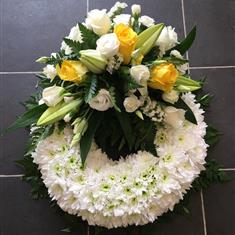 Based Wreath Ring with Extra Large Spray