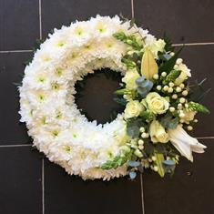 All white Wreath Ring