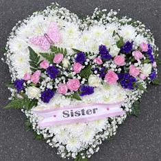 Heart with name sash