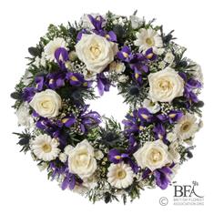 Whites and Blue Wreath