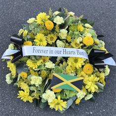 Jamaican flag wreath 
